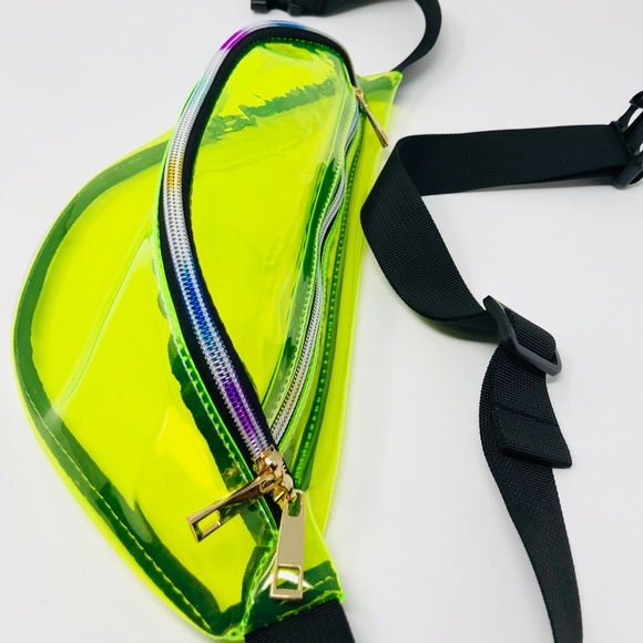 Fanny Pack Polyurethane Mini Bag w Rainbow Shine - Picture 6 of 6